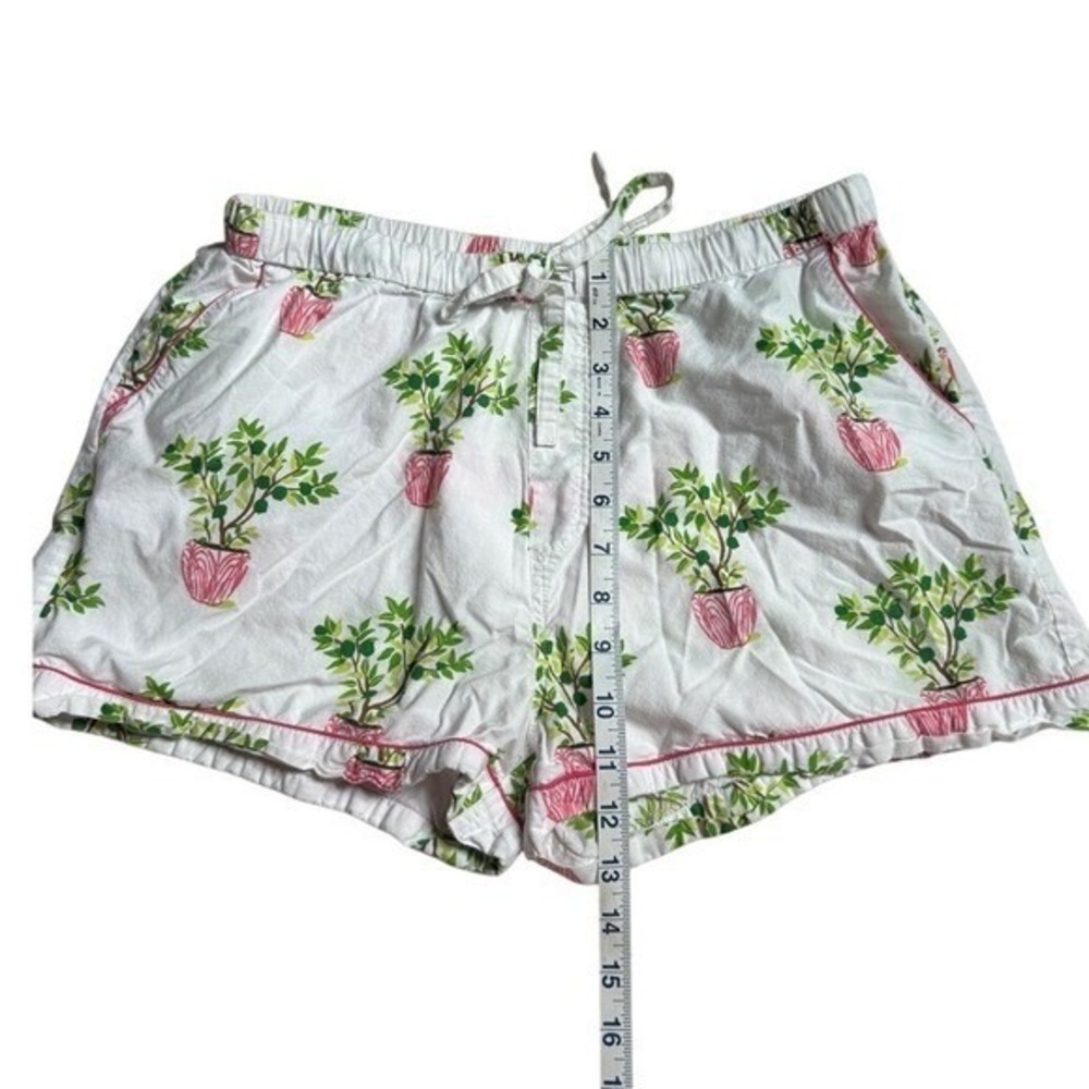 Printfresh White Meyer Lemon Organic Cotton Pajama Shorts M Whimsical Maximalist - Picture 3 of 8
